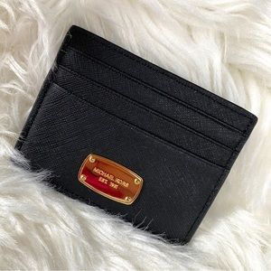 MICAHEL Michael Kors Black and Gold Card Holder NWOT